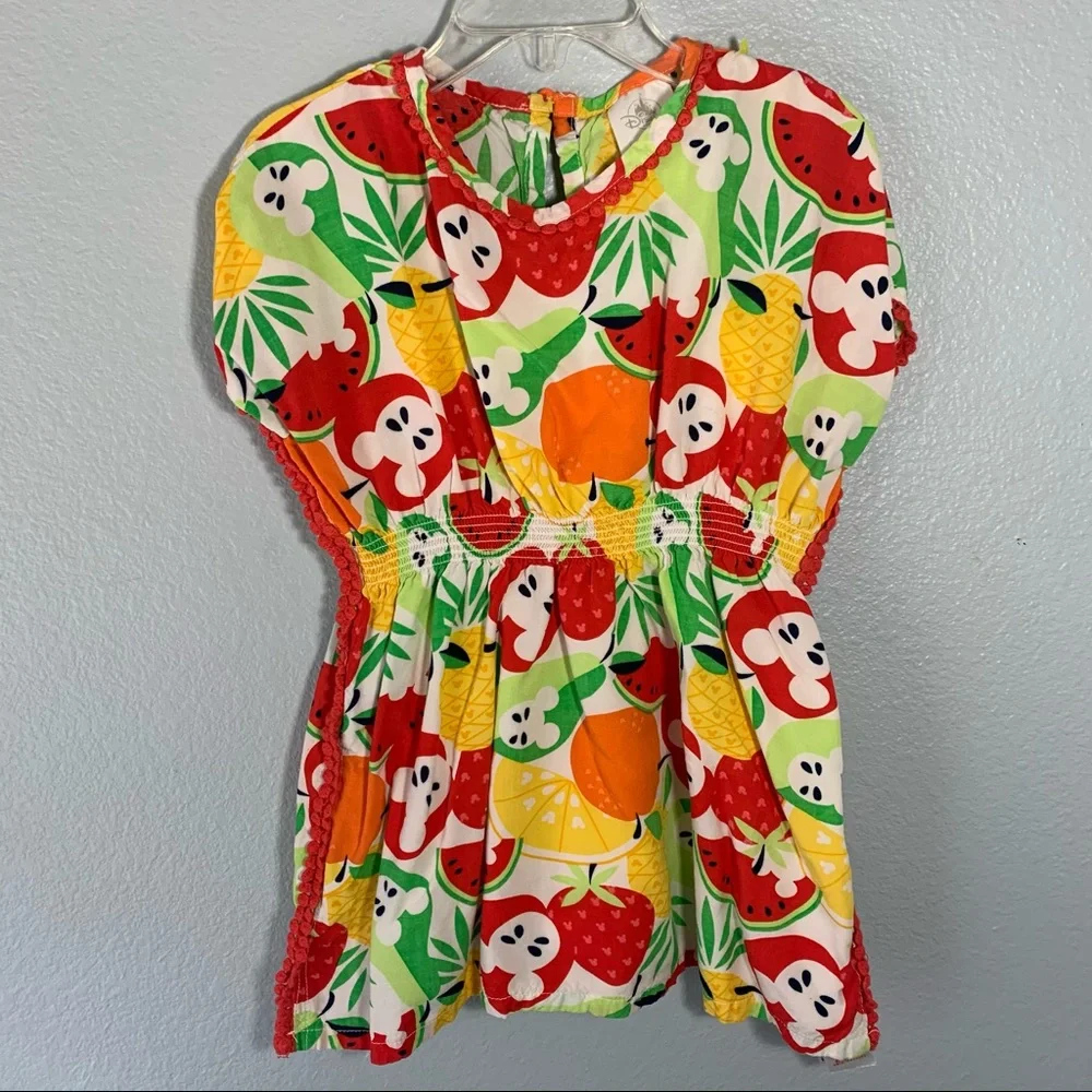 Disney Mickey Mouse Tropical Fruit Summer Dress – Girls Size 3T